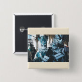 Karnevalsmasken in Venedig, Italien Button (Vorne & Hinten)