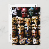 Karnevalsmasken Postkarte (Vorne/Hinten)