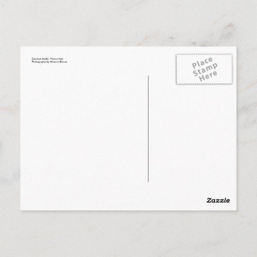 Karnevalsmasken Postkarte (Rückseite)