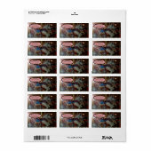 Karnevalsmesse Karussell Merry-Go-Roung Pferd Adressaufkleber (Vorne)