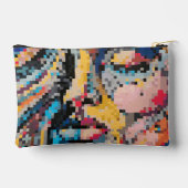 Karnevalsmotiv Pixel Art Zubehörtasche (Rückseite)
