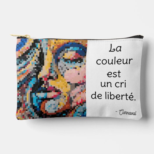 Karnevalsmotiv Pixel Art Zubehörtasche (Vorderseite)