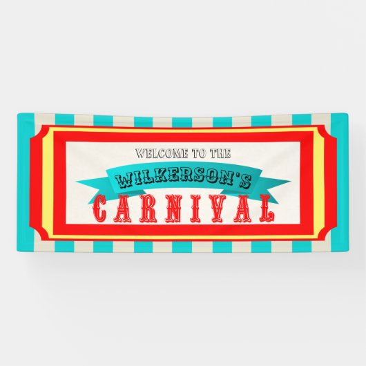 Karnevalsparty Klassischer Vintager Individuelle N Banner (Horizontal)