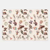 Karnevalspulpapier mit flachem Set von 3 Geschenkpapier Set (Vorderseite 3)