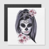 Karnevalstag der toten Blütenfrau Magnetkarte (Vorne/Hinten)