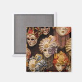 Karnivale Masken in Venedig Italien Magnet (Vorderseite/Rückseite)