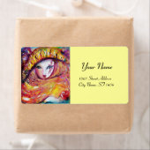 KARNIVALMASK IM GELBEN MIT ROTE ROSE (Insitu)