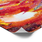 KARNIVALMASK IM GELBEN MIT ROTE ROSE POSTER (Ecke)