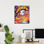 KARNIVALMASK IM GELBEN MIT ROTE ROSE POSTER (Heimbüro)