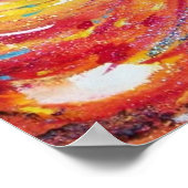 KARNIVALMASK IM GELBEN MIT ROTE ROSE POSTER (Ecke)