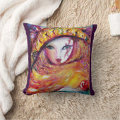 KARNIVALMASK IN GOLDGELB MIT ROTE ROSE KISSEN (Decke)