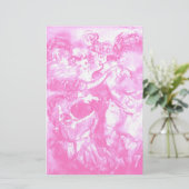 KARNIVEAU, hellrosa weiß Briefpapier (Stehend Vorderseite)