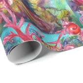 KARNIVEAU, LILA RED FLORAL WIRBEL GESCHENKPAPIER (Rolleneckpunkt)