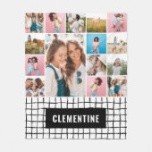 Karo 16 Foto modern, minimalistisch Fleecedecke (Vorderseite)