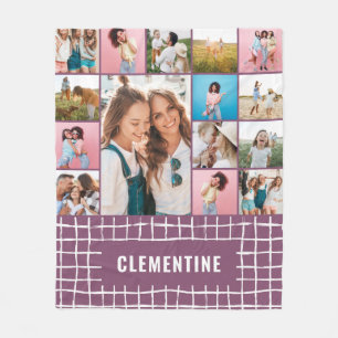 Karo 16 Foto modern minimalistisch lila einfach Fleecedecke