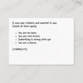 Karo alle zutreffenden visitenkarte (Vorderseite)