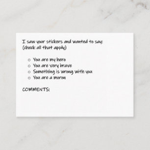 Karo alle zutreffenden visitenkarte