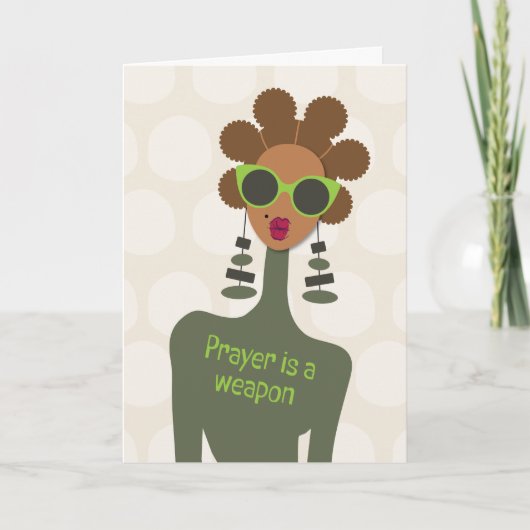 Karo an Ihren Freunden - Gebet ist eine Waffe Dankeskarte (Vorderseite)