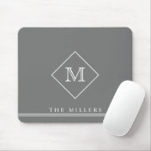 Karo-Anfangsmonogramm, Personalisiert grau Mousepad (Mit Mouse)