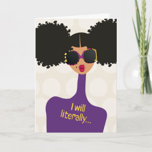 Karo auf Ihre Freunde - ich werde buchstäblich Dankeskarte