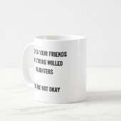 Karo auf Ihren Freunden mit starken gewillt Kaffeetasse (Vorderseite Links)