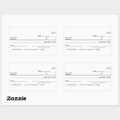 Karo-Aufkleber-Geldmanifestziele Rechteckiger Aufkleber (Blatt)