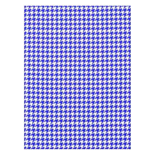 Karo aus blauem und weißem Hahnentrittmuster Tischdecke (Vorderseite)
