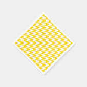 Karo aus Gelb und Weiß Serviette (Ecke)
