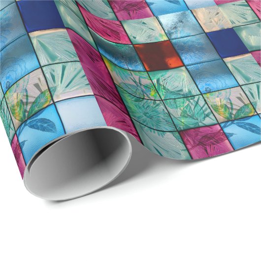 Karo aus gepolstertem Glas Geschenkpapier (Rolleneckpunkt)