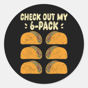 Karo aus meinem 6-er-Pack mit Tacos für lustige Ci Runder Aufkleber