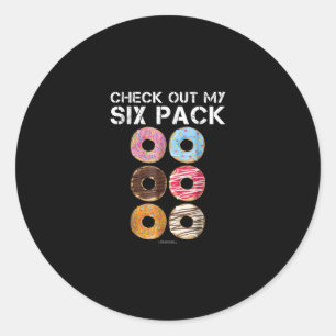 Karo aus meinem Sixpack Donut - Funny Gym Runder Aufkleber