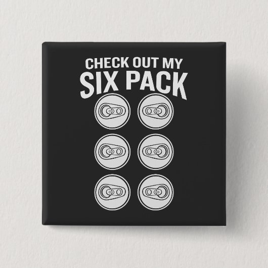 Karo aus meinem Sixpack Funny Fitness Button (Vorderseite)