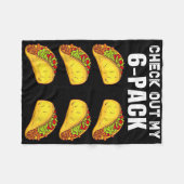 Karo aus meinem Sixpack Funny Taco Boxing Cinco De Fleecedecke (Vorderseite (Horizontal))