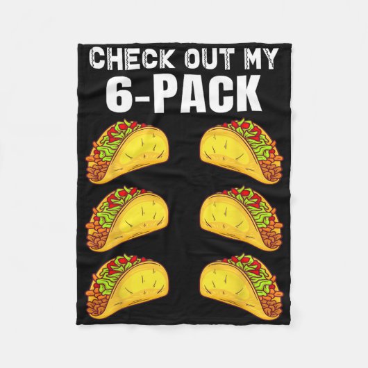 Karo aus meinem Sixpack Funny Taco Boxing Cinco De Fleecedecke (Vorderseite)
