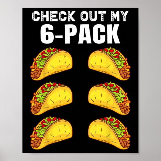Karo aus meinem Sixpack Funny Taco Boxing Cinco De Poster (Vorne)
