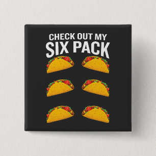 Karo aus meinem Sixpack Funny Tacos Fitness Button