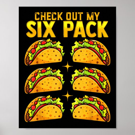 Karo aus meinem Sixpack Taco Funny Cinco De Mayo F Poster (Vorne)