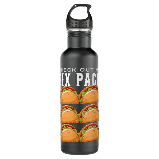 Karo aus meinem Sixpack Taco Funny Gym Edelstahlflasche (Vorderseite)