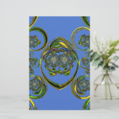 Karo aus meinen blauen Kurven Briefpapier (Stehend Vorderseite)