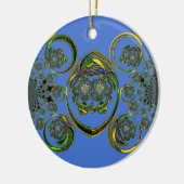 Karo aus meinen blauen Kurven Keramikornament (Links)