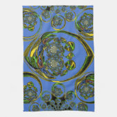 Karo aus meinen blauen Kurven Küchentuch (Vertikal)