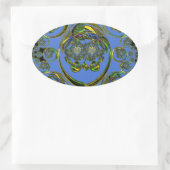 Karo aus meinen blauen Kurven Ovaler Aufkleber (Tasche)