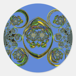 Karo aus meinen blauen Kurven Runder Aufkleber