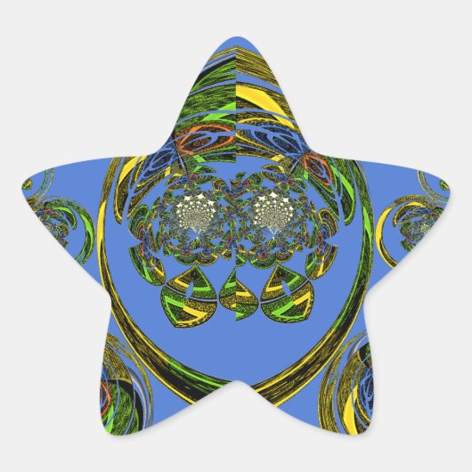 Karo aus meinen blauen Kurven Stern-Aufkleber (Vorderseite)