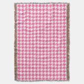 Karo aus rosa und weißem Hahnentrittmuster Decke (Vorderseite Vertikal)