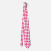 Karo aus rosa und weißem Hahnentrittmuster Krawatte (Rückseite)