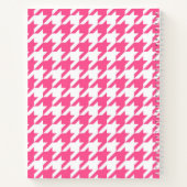 Karo aus rosa und weißem Hahnentrittmuster Notizblock (Rückseite)