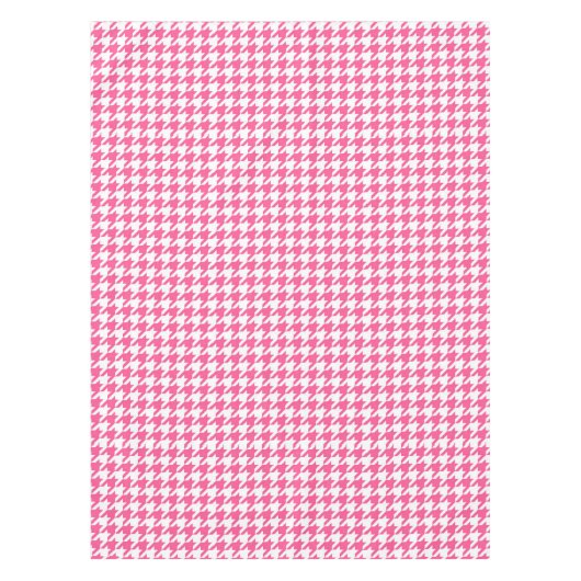 Karo aus rosa und weißem Hahnentrittmuster Tischdecke (Vorderseite)