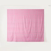 Karo aus rosa und weißem Hahnentrittmuster Wandteppich (Vorderseite (Horizontal))