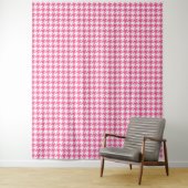 Karo aus rosa und weißem Hahnentrittmuster Wandteppich (Beispiel)